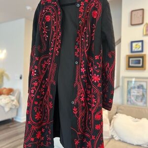 Metrostyle Wool Embroidered Coat